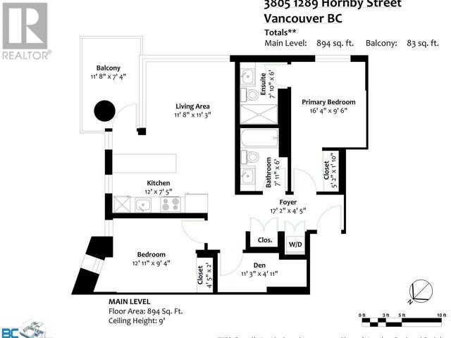 3805 - 1289 Hornby Street, Condo with 2 bedrooms, 2 bathrooms and 1 parking in Vancouver BC | Image 32