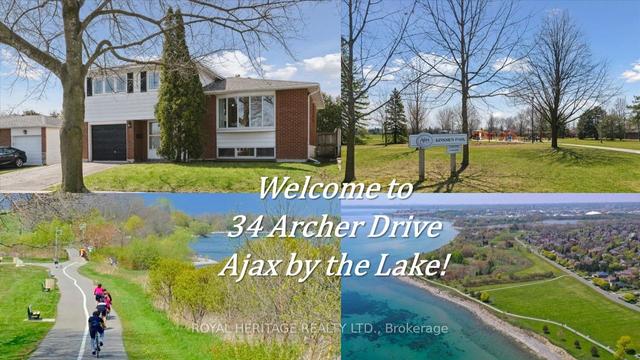 34 Archer Dr, House detached with 4 bedrooms, 2 bathrooms and 4 parking in Ajax ON | Image 1