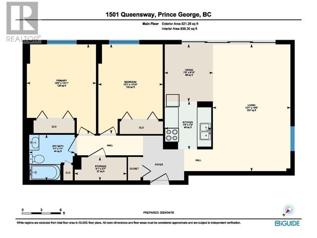 1007 - 1501 Queensway Street, Condo with 2 bedrooms, 1 bathrooms and null parking in Prince George BC | Image 2