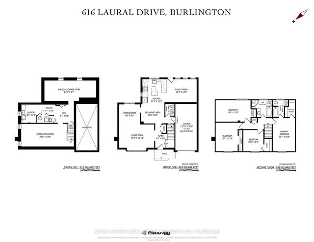 616 Laural Dr, House detached with 4 bedrooms, 3 bathrooms and 3 parking in Burlington ON | Image 33