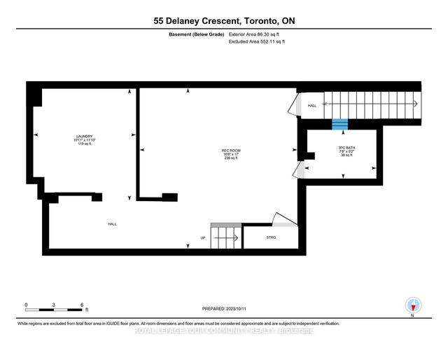 55 Delaney Cres, House attached with 3 bedrooms, 3 bathrooms and 0 parking in Toronto ON | Image 18