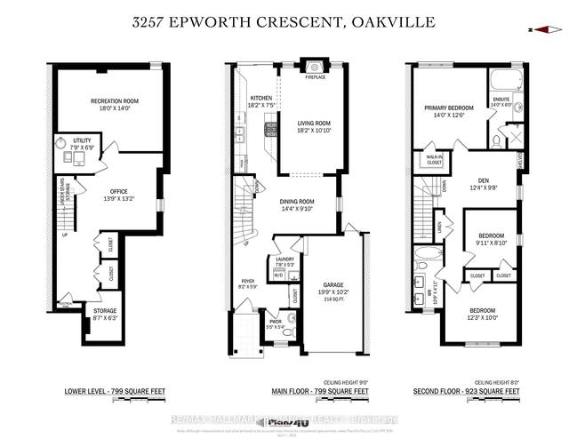 3257 Epworth Cres, House attached with 3 bedrooms, 3 bathrooms and 4 parking in Oakville ON | Image 24