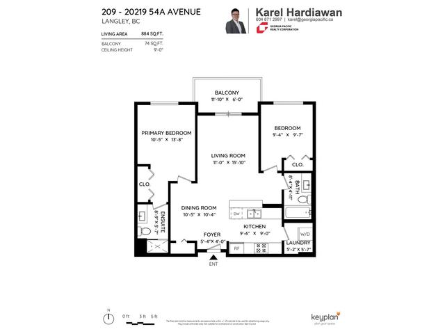 209 - 20219 54a Avenue, Condo with 2 bedrooms, 2 bathrooms and 2 parking in Langley BC | Image 16