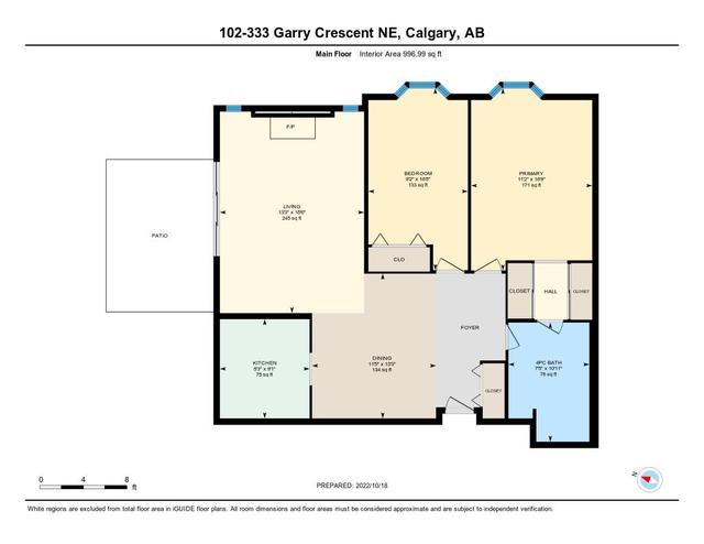 102 - 333 Garry Crescent Ne, Condo with 2 bedrooms, 1 bathrooms and 1 parking in Calgary AB | Image 17