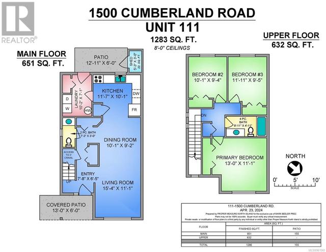 111 - 1500 Cumberland Rd, House attached with 3 bedrooms, 2 bathrooms and 1 parking in Courtenay BC | Image 3