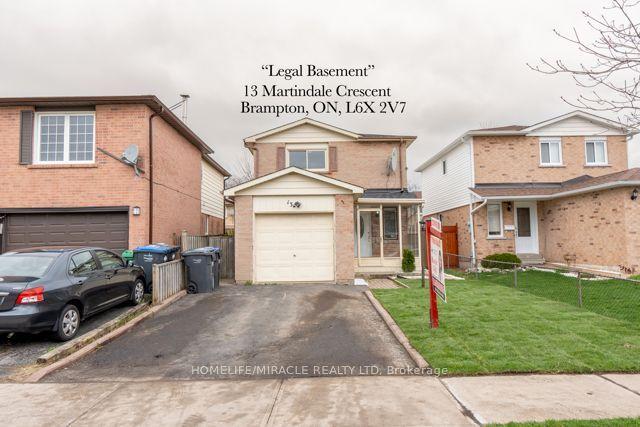 13 Martindale Cres, House detached with 3 bedrooms, 3 bathrooms and 4 parking in Brampton ON | Image 1