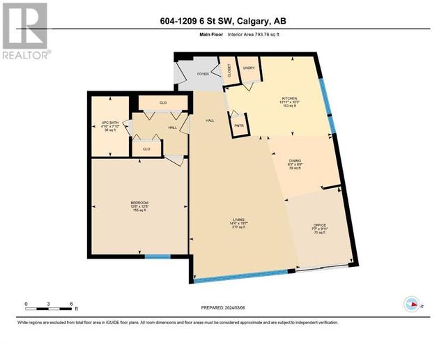 604, - 1209 6 Street Sw, Condo with 1 bedrooms, 1 bathrooms and 1 parking in Calgary AB | Image 22
