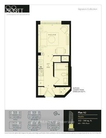 1212 - 88 Scott St, Condo with 0 bedrooms, 1 bathrooms and 0 parking in Toronto ON | Image 1