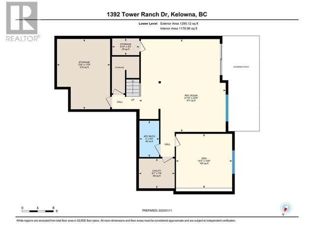 1392 Tower Ranch Dr, House detached with 3 bedrooms, 3 bathrooms and 4 parking in Kelowna BC | Image 47