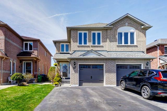 27 Hubert Corless Dr, House semidetached with 3 bedrooms, 3 bathrooms and 3 parking in Caledon ON | Image 1