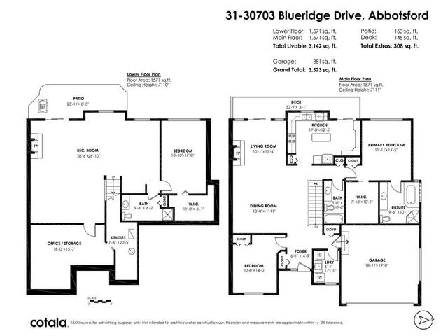 31 - 30703 Blueridge Dr, House attached with 3 bedrooms, 3 bathrooms and 2 parking in Abbotsford BC | Image 34