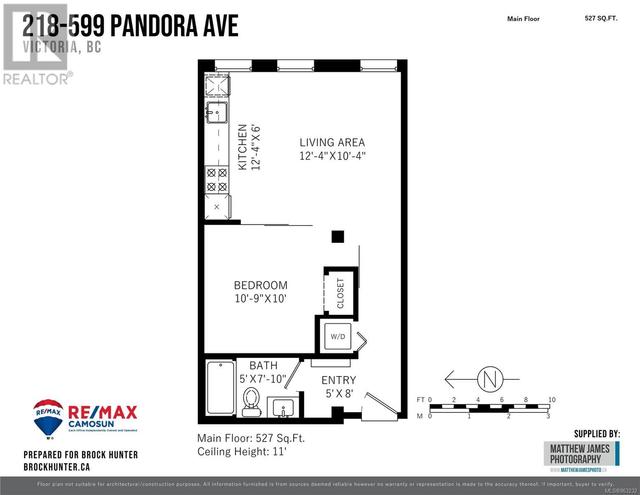218 - 599 Pandora Ave, Condo with 1 bedrooms, 1 bathrooms and null parking in Victoria BC | Image 27