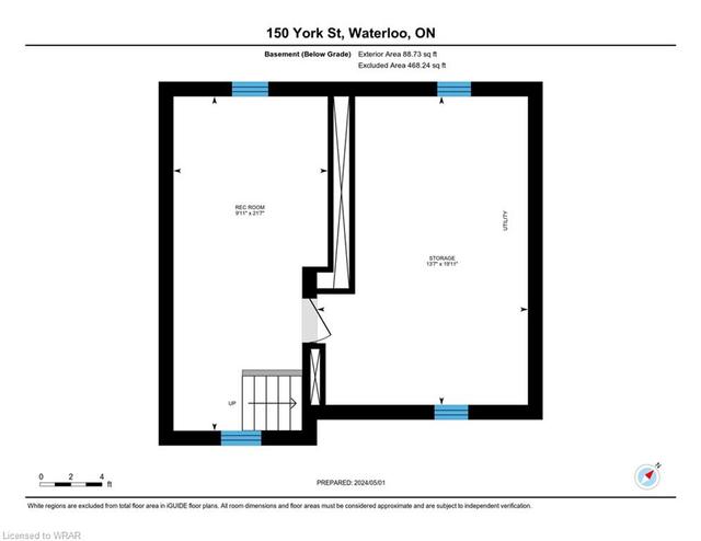 150 York St, House detached with 3 bedrooms, 1 bathrooms and 4 parking in Waterloo ON | Image 42