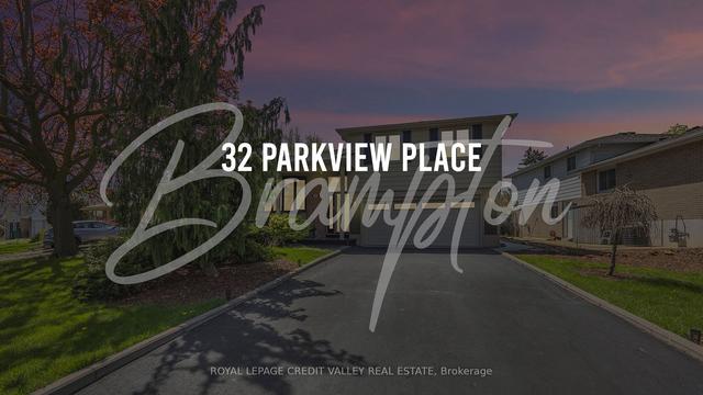 32 Parkview Pl, House detached with 3 bedrooms, 3 bathrooms and 6 parking in Brampton ON | Image 1