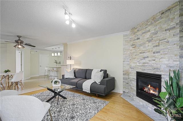 Floor to Ceiling Stone Faced Gas Fireplace | Image 18