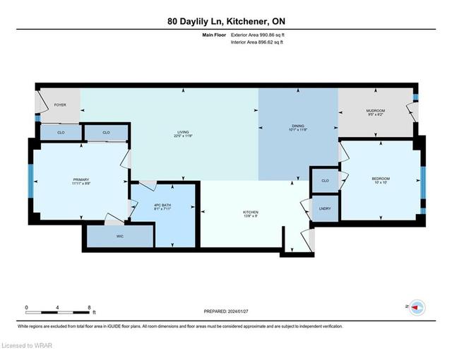80 Daylily Lane, House attached with 2 bedrooms, 1 bathrooms and 2 parking in Kitchener ON | Image 14