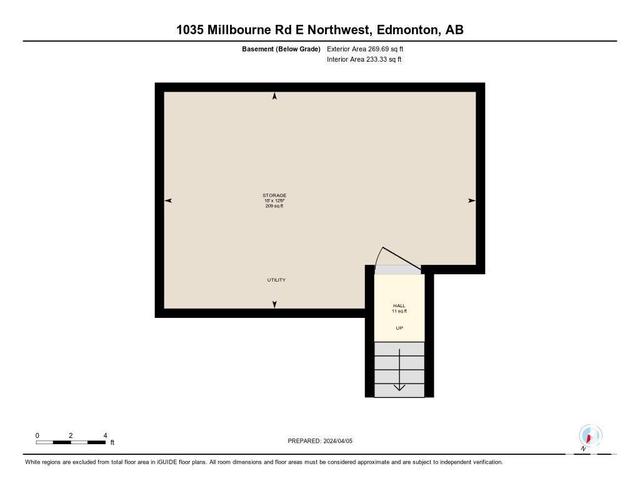 1035 Millbourne Rd E Nw, House attached with 3 bedrooms, 1 bathrooms and 2 parking in Edmonton AB | Image 36