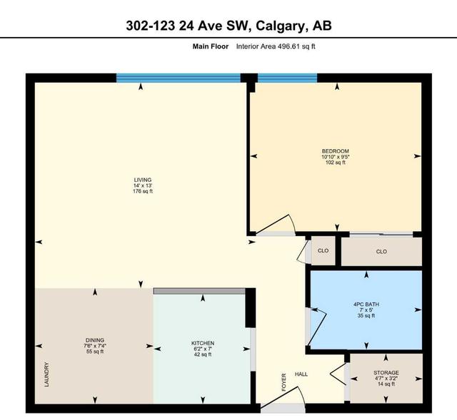 302 - 123 24 Avenue Sw, Condo with 1 bedrooms, 1 bathrooms and 1 parking in Calgary AB | Image 26