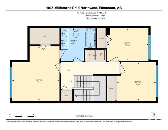 1035 Millbourne Rd E Nw, House attached with 3 bedrooms, 1 bathrooms and 2 parking in Edmonton AB | Image 40