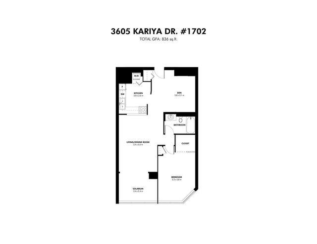 1702 - 3605 Kariya Dr, Condo with 1 bedrooms, 1 bathrooms and 1 parking in Mississauga ON | Image 12