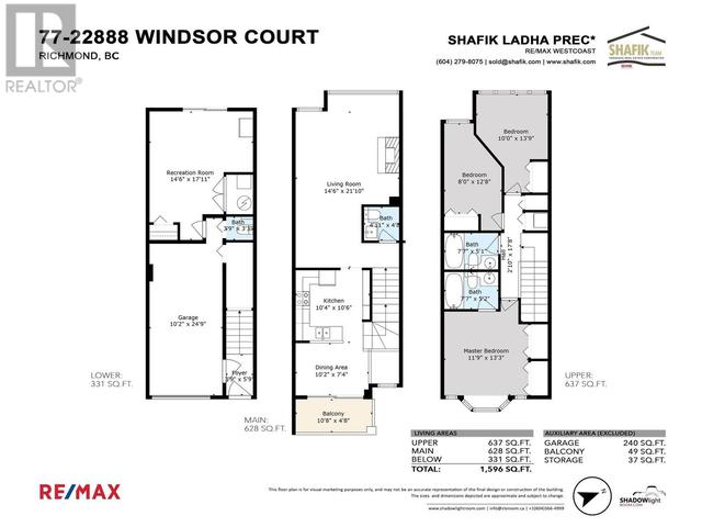 77 - 22888 Windsor Crt, House attached with 3 bedrooms, 3 bathrooms and 1 parking in Richmond BC | Image 31