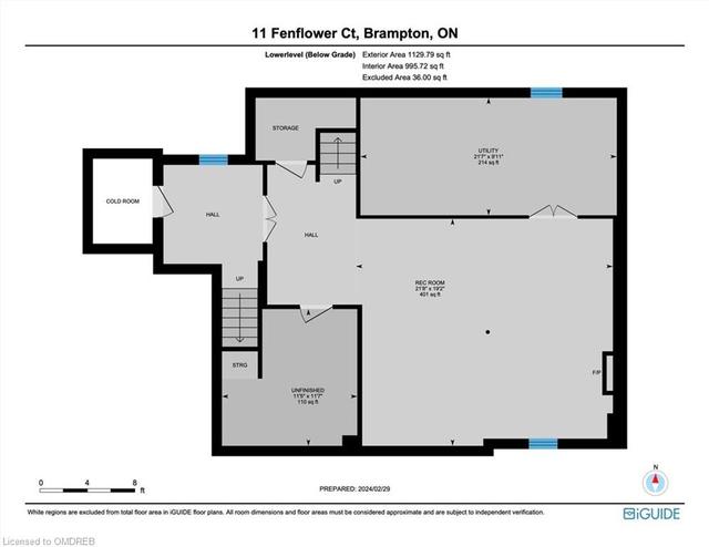 11 Fenflower Court, House detached with 4 bedrooms, 2 bathrooms and 6 parking in Brampton ON | Image 33