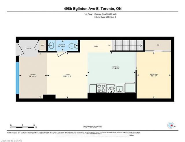 B - 498 Eglinton Ave E Ave, House attached with 3 bedrooms, 2 bathrooms and 1 parking in Toronto ON | Image 32