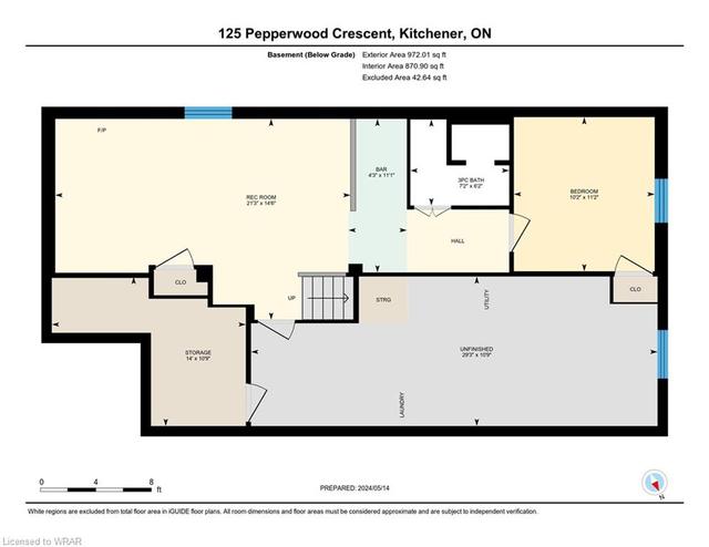 125 Pepperwood Cres, House detached with 4 bedrooms, 2 bathrooms and 4 parking in Kitchener ON | Image 42