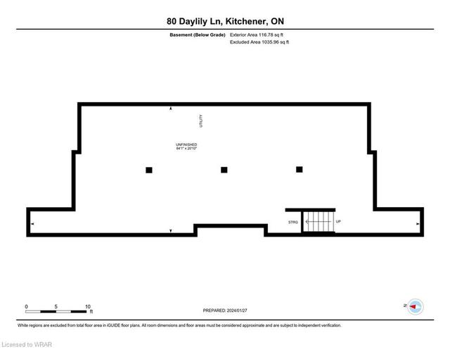 80 Daylily Lane, House attached with 2 bedrooms, 1 bathrooms and 2 parking in Kitchener ON | Image 15