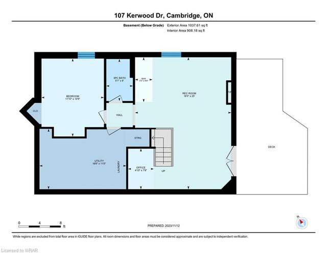 107 Kerwood Dr, House detached with 4 bedrooms, 3 bathrooms and 3 parking in Cambridge ON | Image 32
