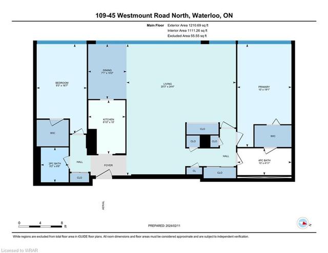 109 - 45 Westmount Road N, House attached with 2 bedrooms, 1 bathrooms and 1 parking in Waterloo ON | Image 24
