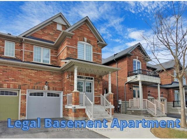 14 Mission Ridge Trail, House semidetached with 3 bedrooms, 4 bathrooms and 3 parking in Brampton ON | Image 1