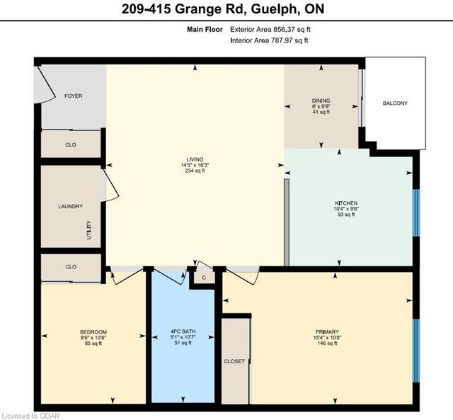 209 - 415 Grange Road, House attached with 1 bedrooms, 1 bathrooms and 2 parking in Guelph ON | Image 24