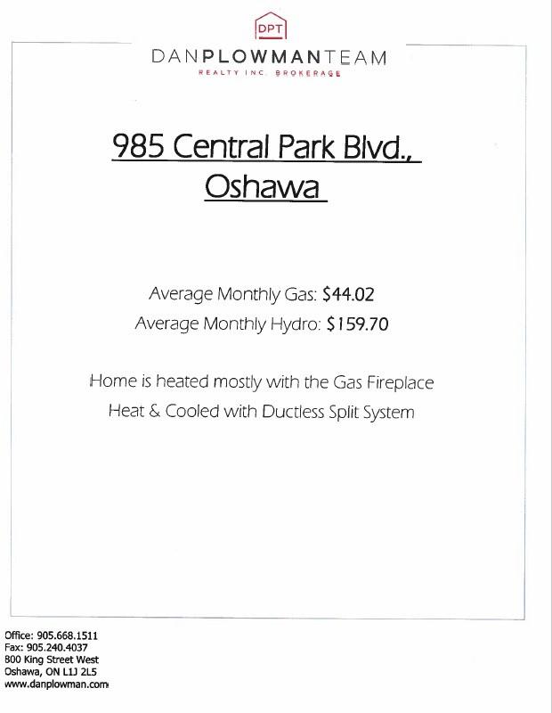 985 Central Park Blvd N, House detached with 3 bedrooms, 2 bathrooms and 3 parking in Oshawa ON | Image 20