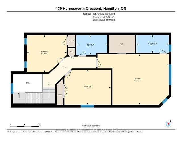 135 Harnesworth Cres, House semidetached with 3 bedrooms, 4 bathrooms and 2 parking in Hamilton ON | Image 33
