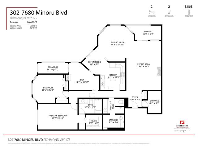 302 - 7680 Minoru Boulevard, Condo with 2 bedrooms, 2 bathrooms and 2 parking in Richmond BC | Image 33