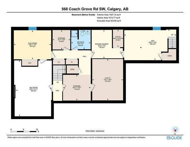 568 Coach Grove Road Sw, House detached with 5 bedrooms, 4 bathrooms and 4 parking in Calgary AB | Image 35
