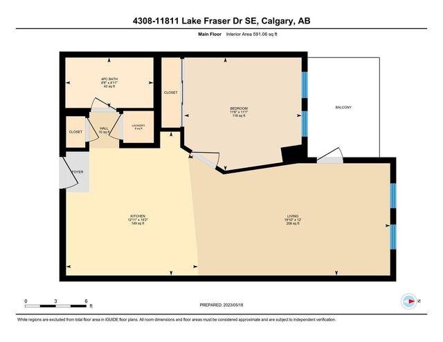 4308 - 11811 Lake Fraser Drive Se, Condo with 1 bedrooms, 1 bathrooms and 1 parking in Calgary AB | Image 30