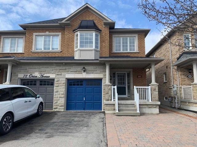 80 Orion Ave, House semidetached with 4 bedrooms, 3 bathrooms and 4 parking in Vaughan ON | Image 1