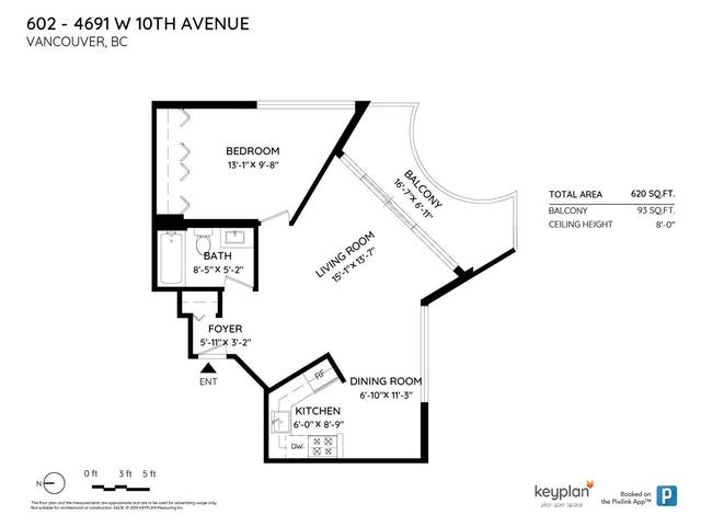 602 - 4691 W 10th Avenue, Condo with 1 bedrooms, 1 bathrooms and 1 parking in Vancouver BC | Image 21