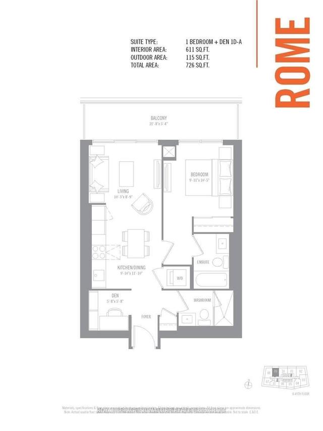 1610 - 2221 Yonge St, Condo with 1 bedrooms, 2 bathrooms and 0 parking in Toronto ON | Image 9