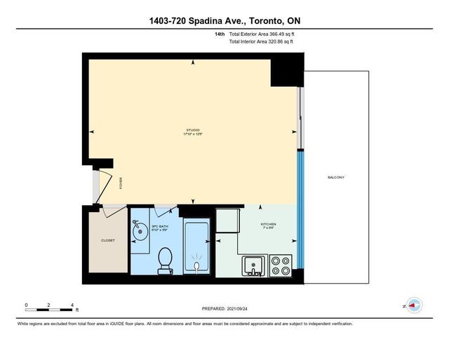 1403 - 720 Spadina Ave, Condo with 0 bedrooms, 1 bathrooms and 0 parking in Toronto ON | Image 22
