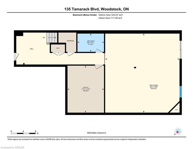 135 Tamarack Boulevard, House attached with 2 bedrooms, 3 bathrooms and 3 parking in Woodstock ON | Image 35