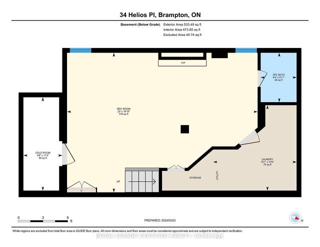 34 Helios Pl, House detached with 3 bedrooms, 2 bathrooms and 3 parking in Brampton ON | Image 30