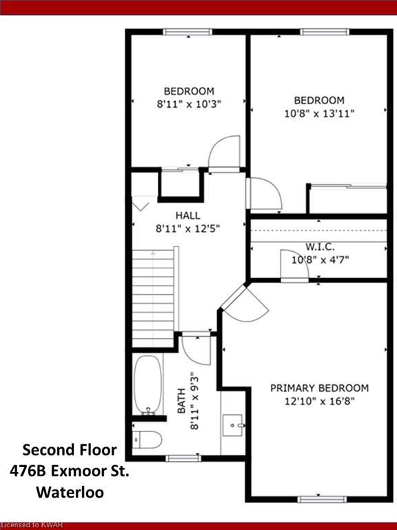b - 476 Exmoor Street, House semidetached with 3 bedrooms, 1 bathrooms and 3 parking in Waterloo ON | Image 41