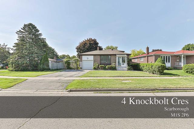4 Knockbolt Cres, House detached with 4 bedrooms, 4 bathrooms and 5 parking in Toronto ON | Card Image