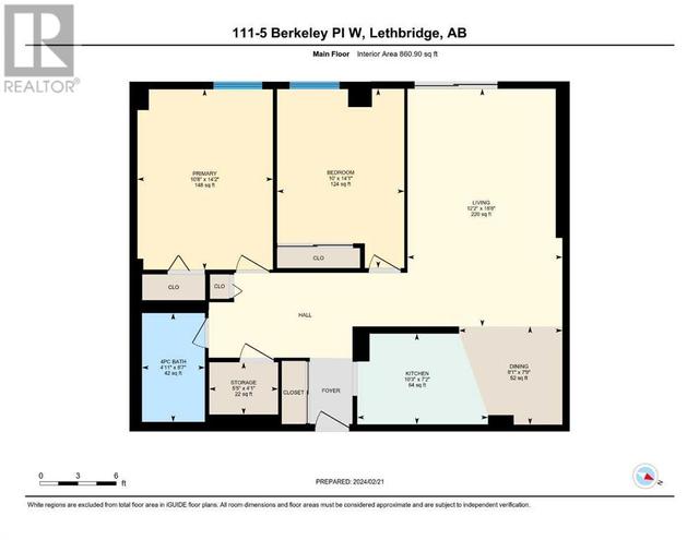 111, - 5 Berkeley Place W, Condo with 2 bedrooms, 1 bathrooms and 1 parking in Lethbridge AB | Image 27