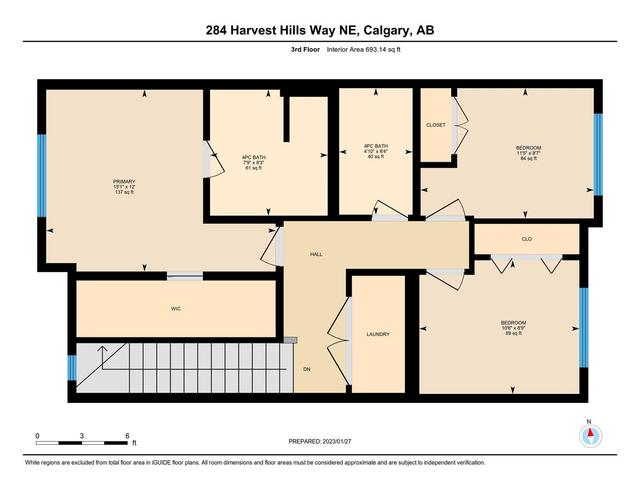 284 Harvest Hills Way Ne, Home with 3 bedrooms, 2 bathrooms and 2 parking in Calgary AB | Image 35