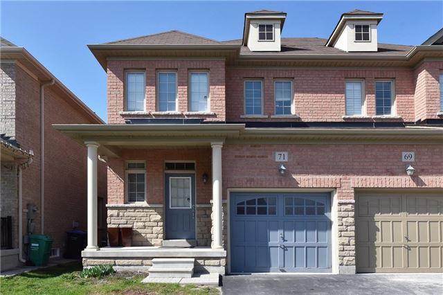 71 Pomell Tr, House semidetached with 3 bedrooms, 4 bathrooms and 2 parking in Brampton ON | Image 1