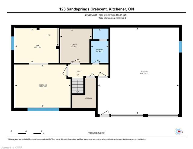 123 Sandsprings Crescent, House detached with 3 bedrooms, 2 bathrooms and 4 parking in Kitchener ON | Image 48